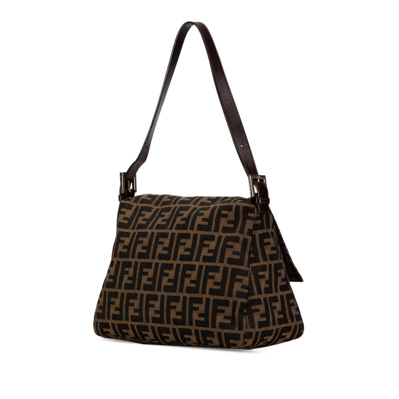 Fendi Canvas Leather Mamma Bucket Handbag