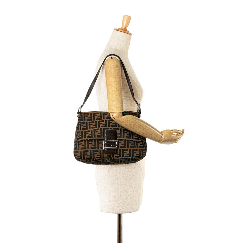 Fendi Canvas Leather Mamma Bucket Handbag