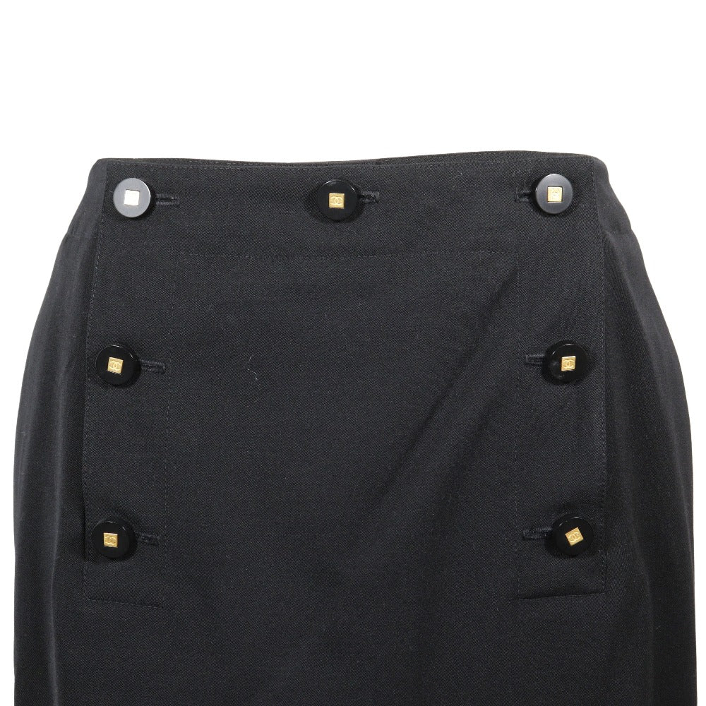 Chanel Wool Skirt Black P08800V05079