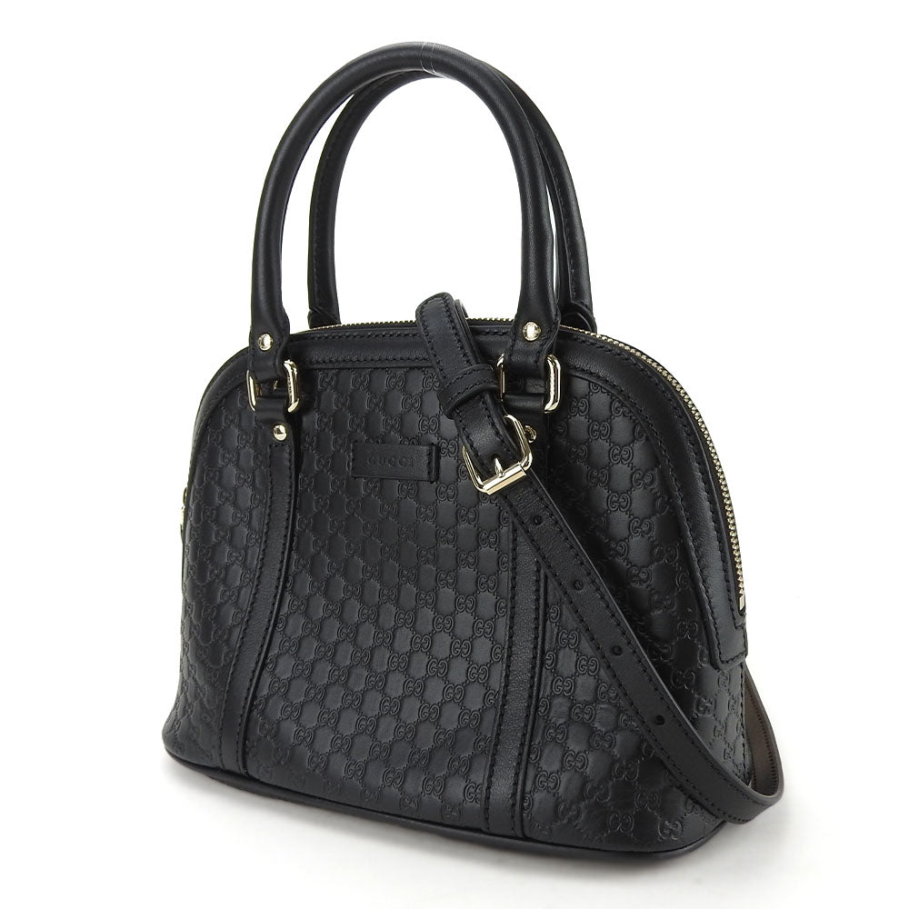 GUCCI Leather Handbag 449654 Black 2WAY