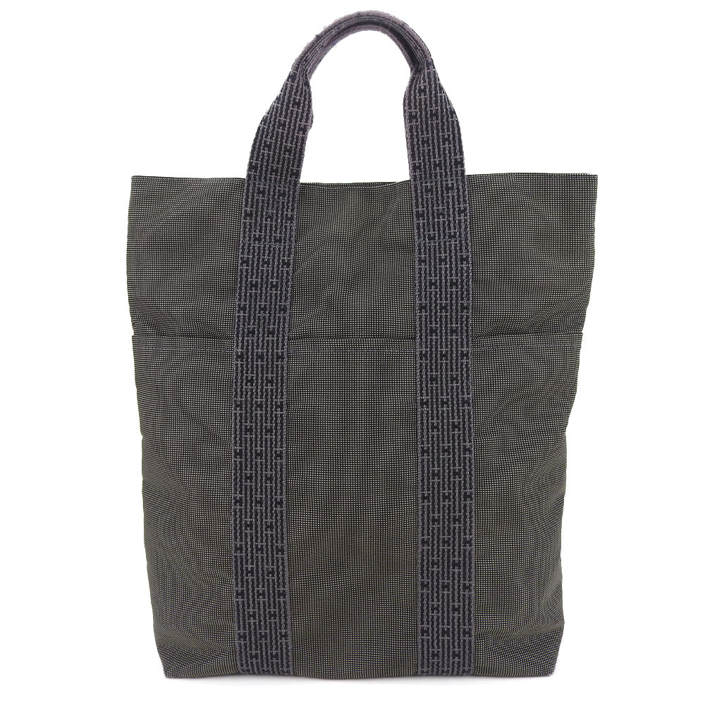 Hermes Canvas Tote Bag Her Line Gray