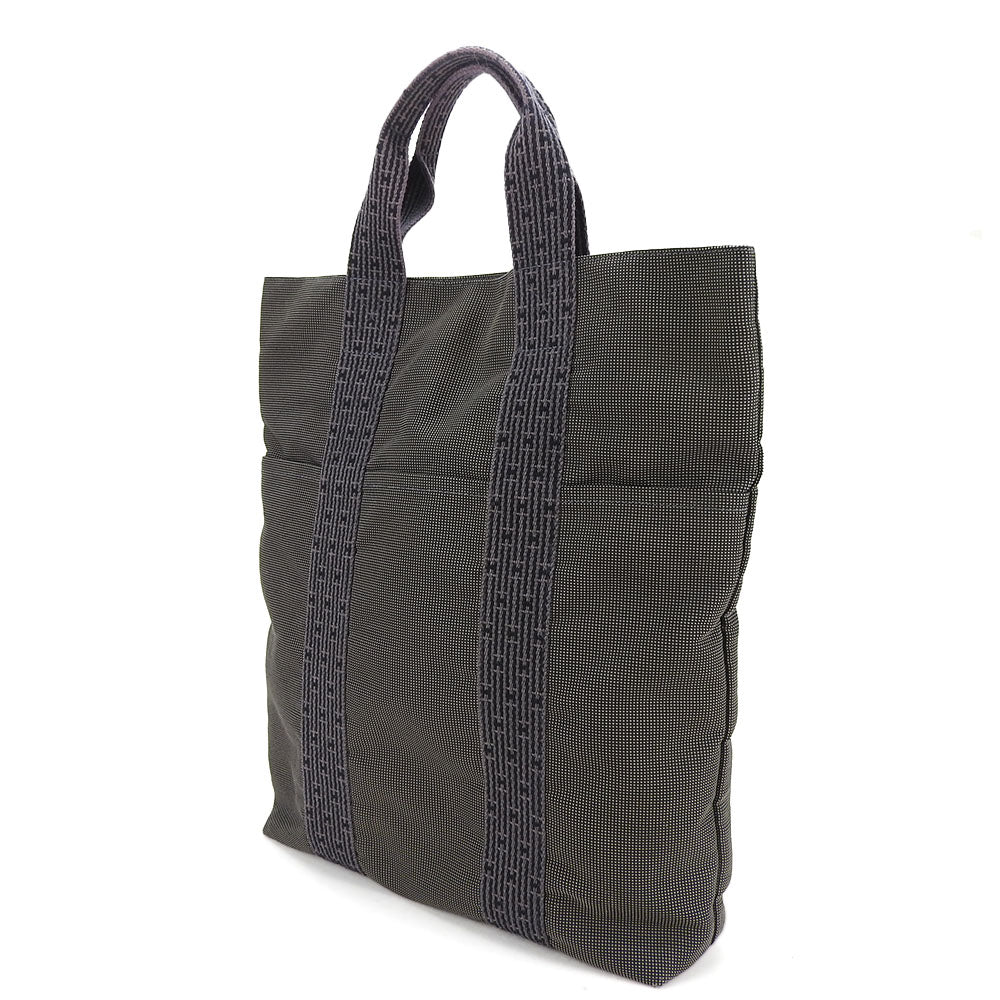 Hermes Canvas Tote Bag Her Line Gray