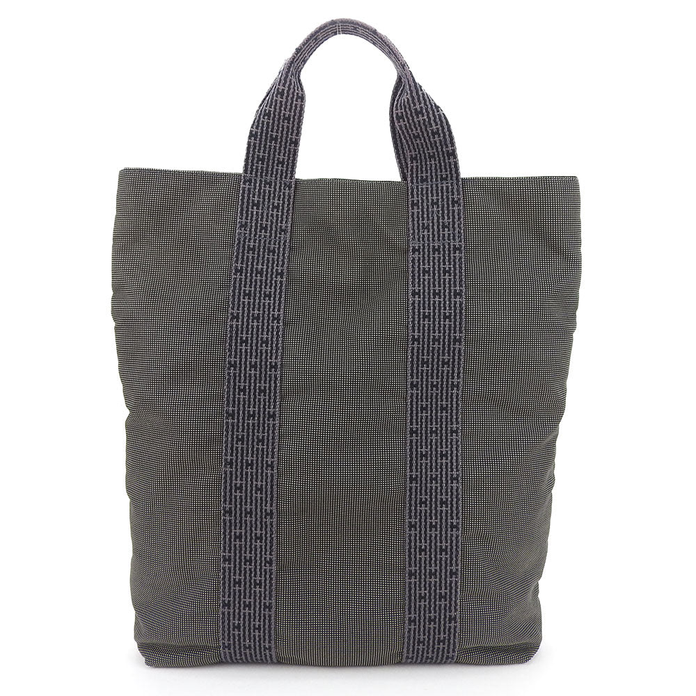 Hermes Canvas Tote Bag Her Line Gray