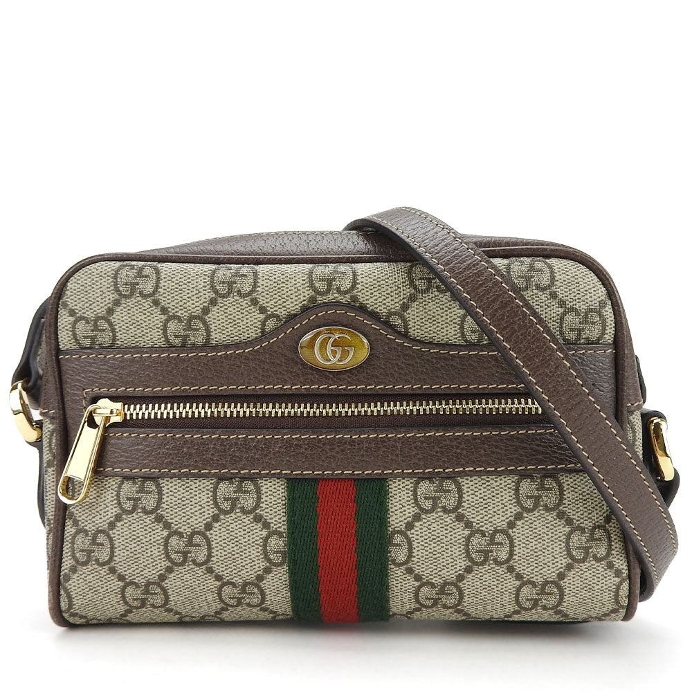 Gucci GG Supreme Canvas Leather Shoulder Bag