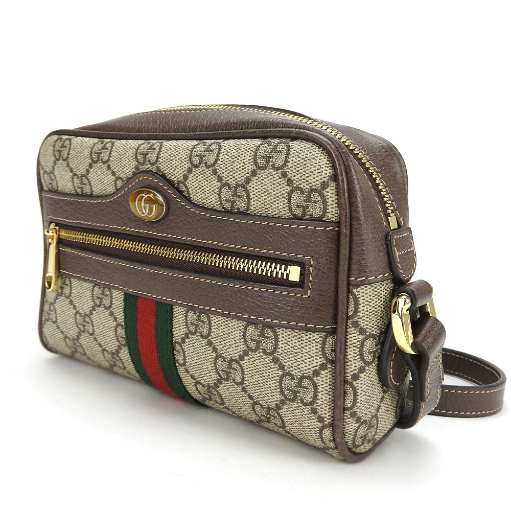 Gucci GG Supreme Canvas Leather Shoulder Bag