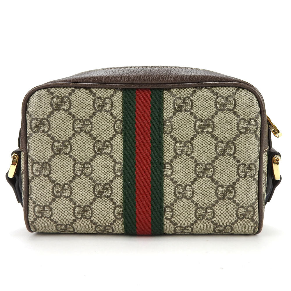 Gucci GG Supreme Canvas Leather Shoulder Bag