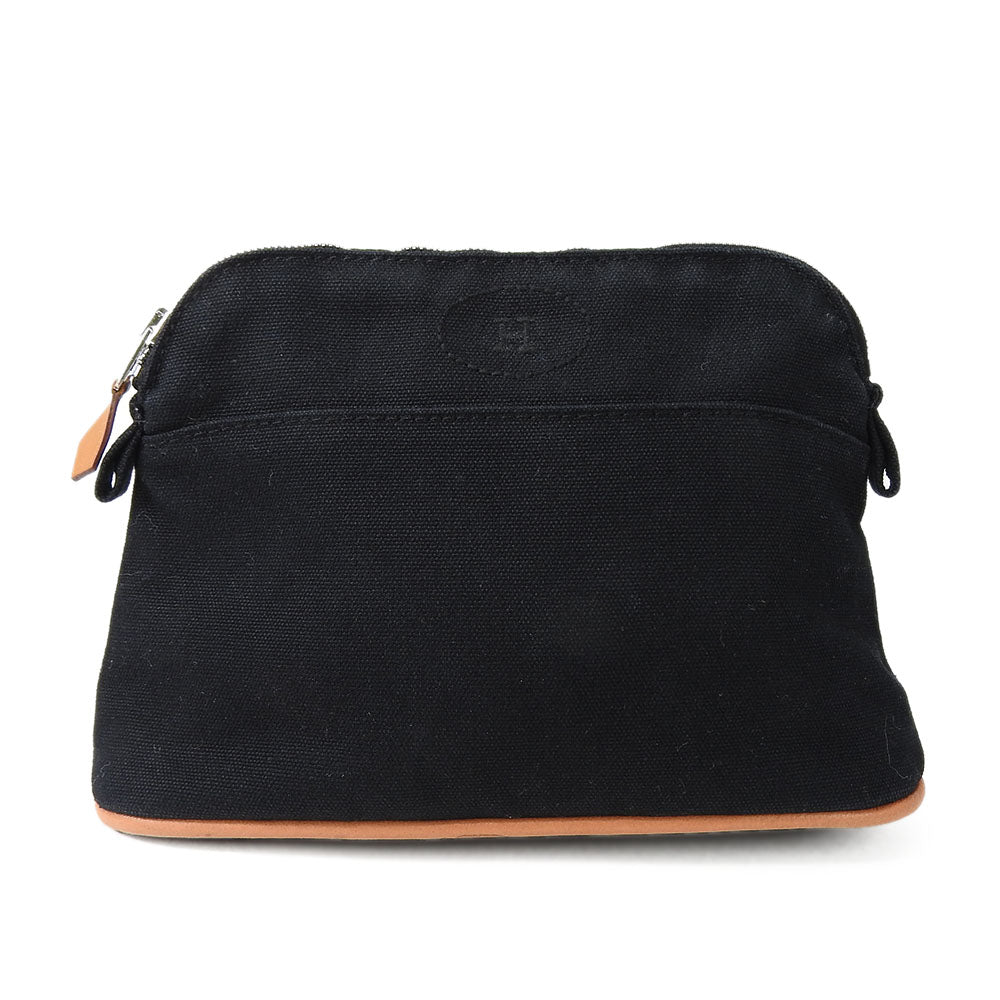 Hermes Canvas Bolide Pouch Black