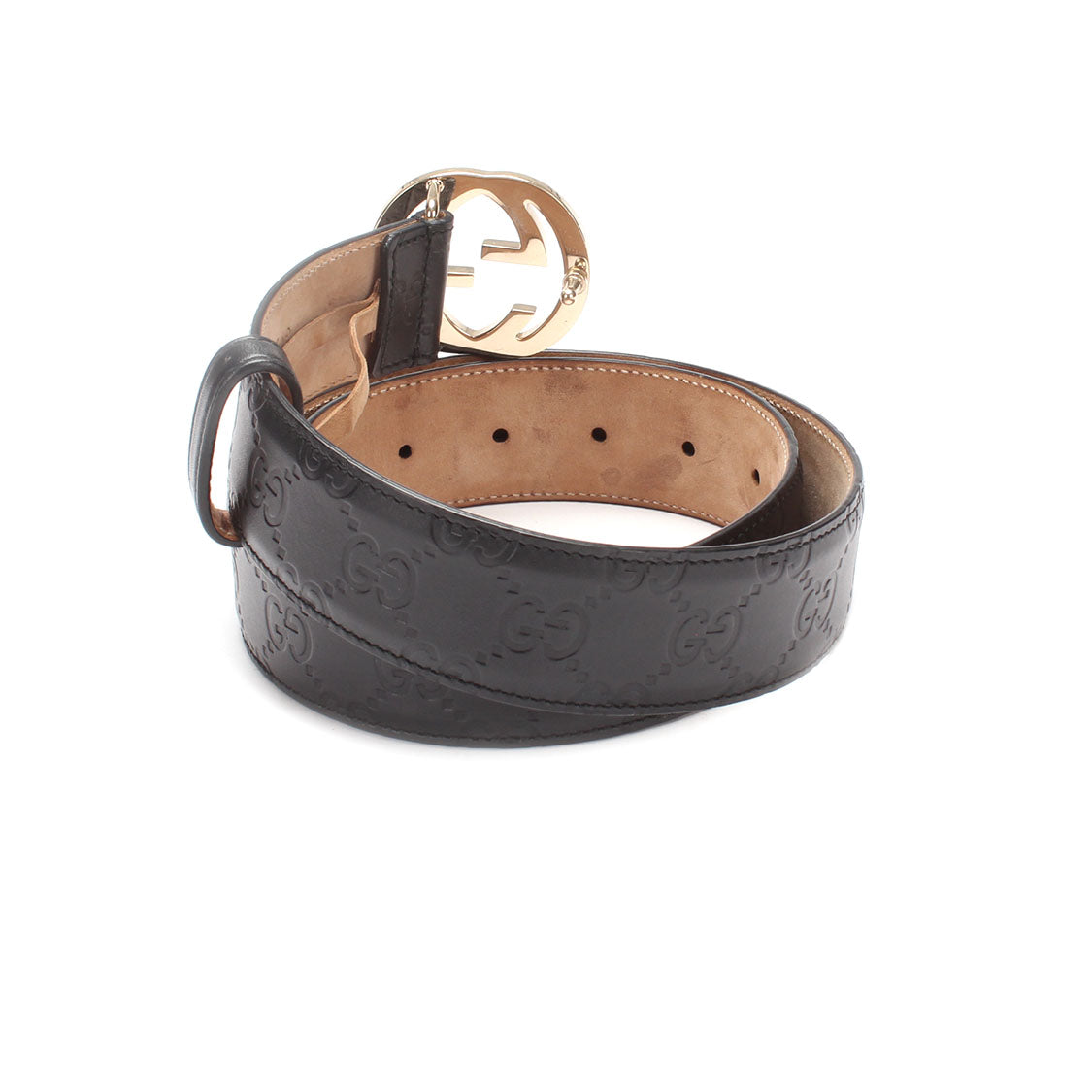 Guccissima Leather Signature Belt 370543