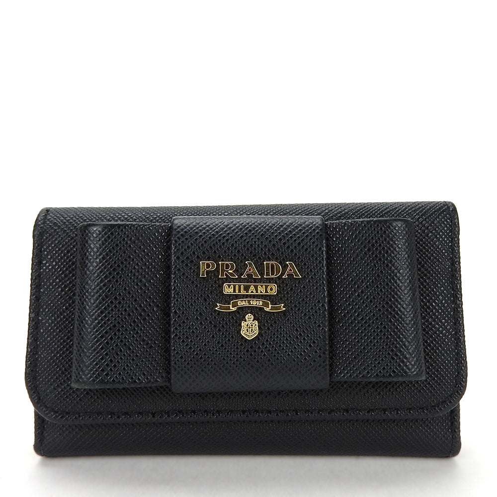 Prada Saffiano Key Holder 1PG222 Black