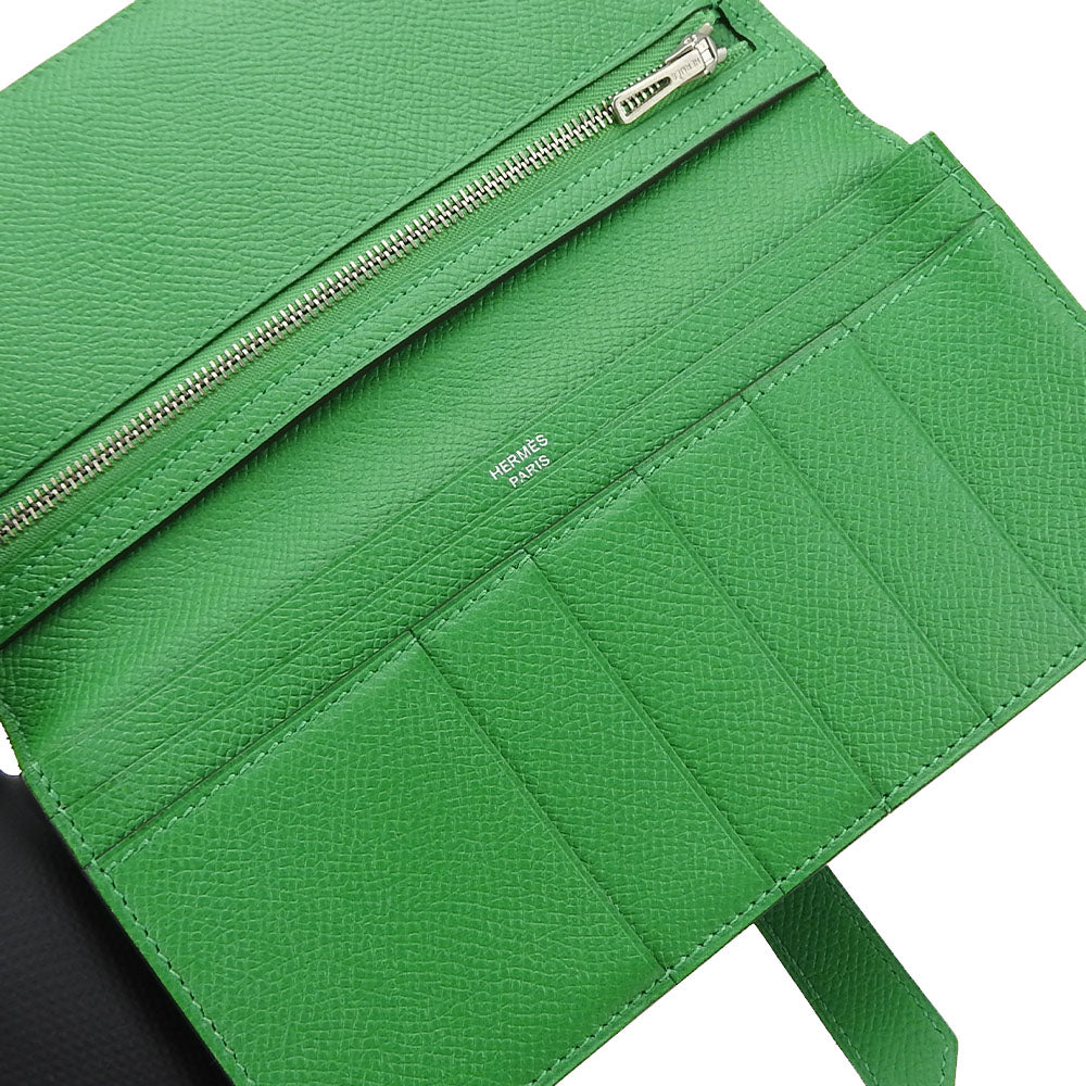 Hermes Bearn Epsom Bamboo Green Bifold Wallet