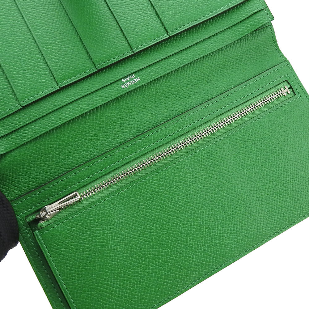 Hermes Bearn Epsom Bamboo Green Bifold Wallet