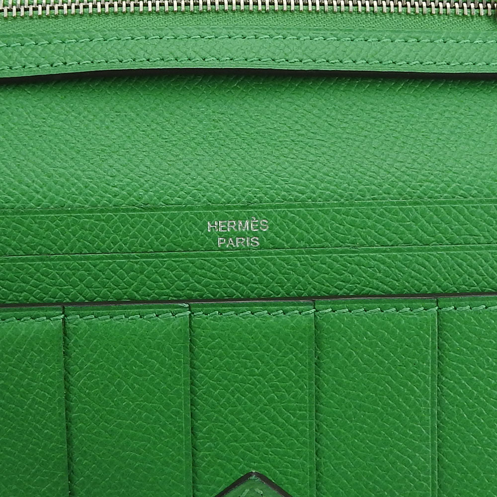 Hermes Bearn Epsom Bamboo Green Bifold Wallet