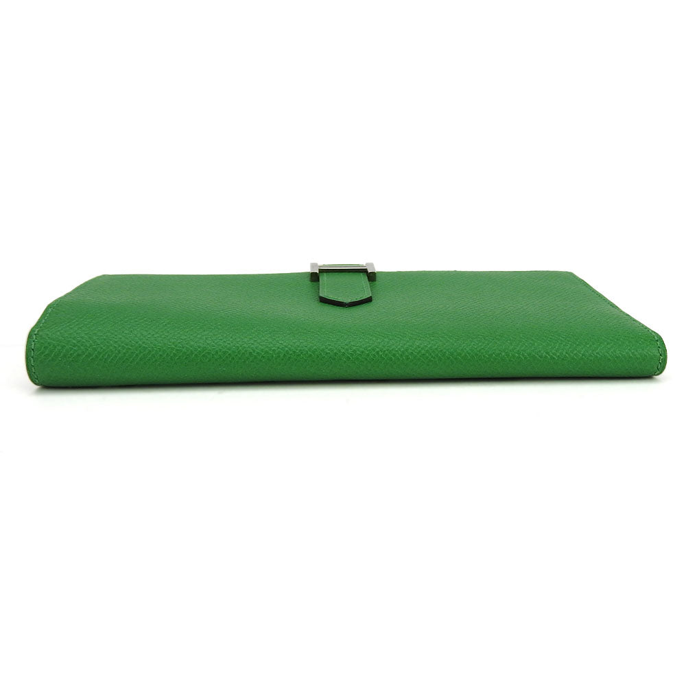 Hermes Bearn Epsom Bamboo Green Bifold Wallet