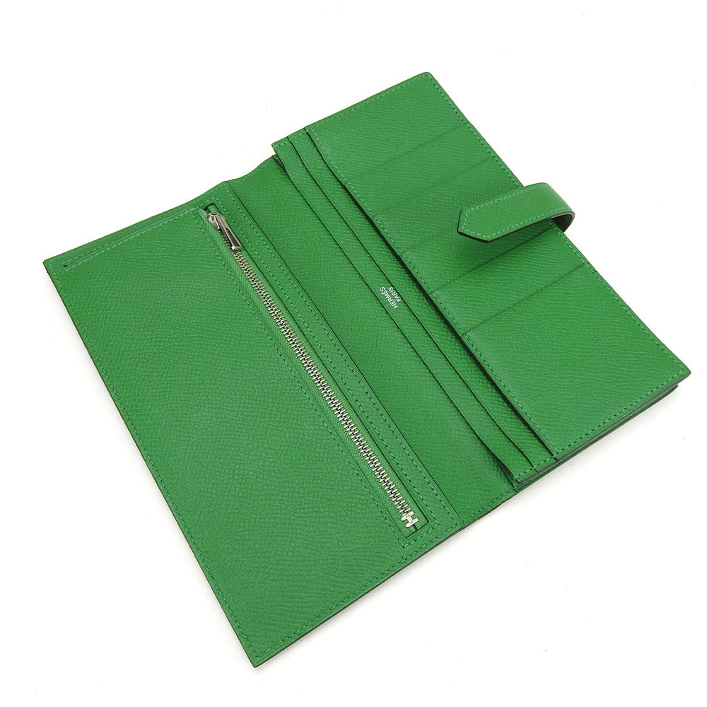 Hermes Bearn Epsom Bamboo Green Bifold Wallet