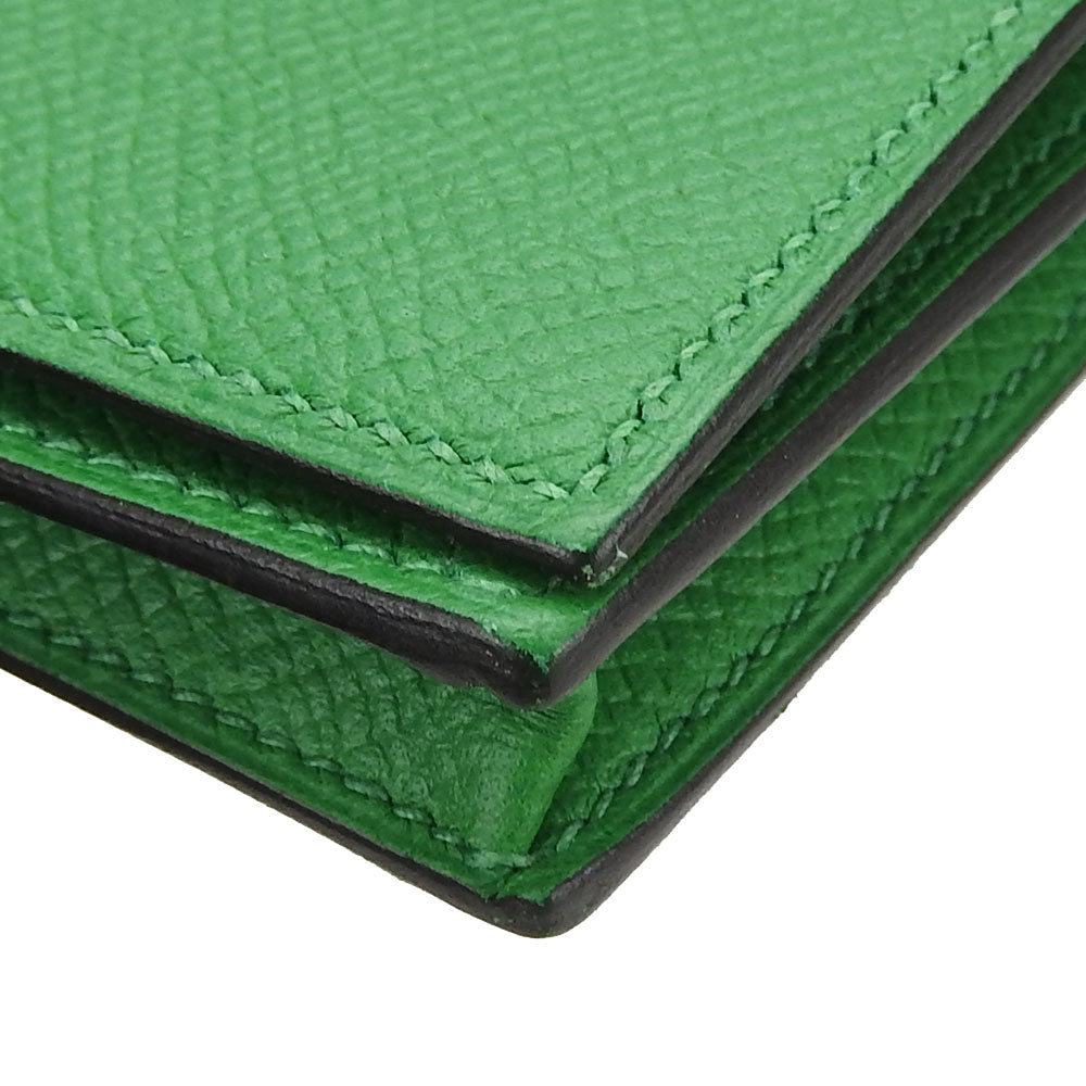 Hermes Bearn Epsom Bamboo Green Bifold Wallet