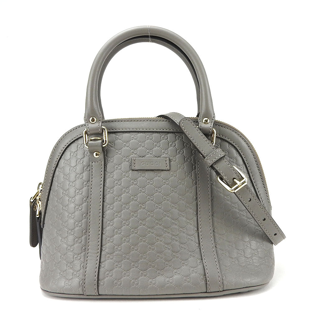 GUCCI 2WAY Handbag Micro Guccisima Leather