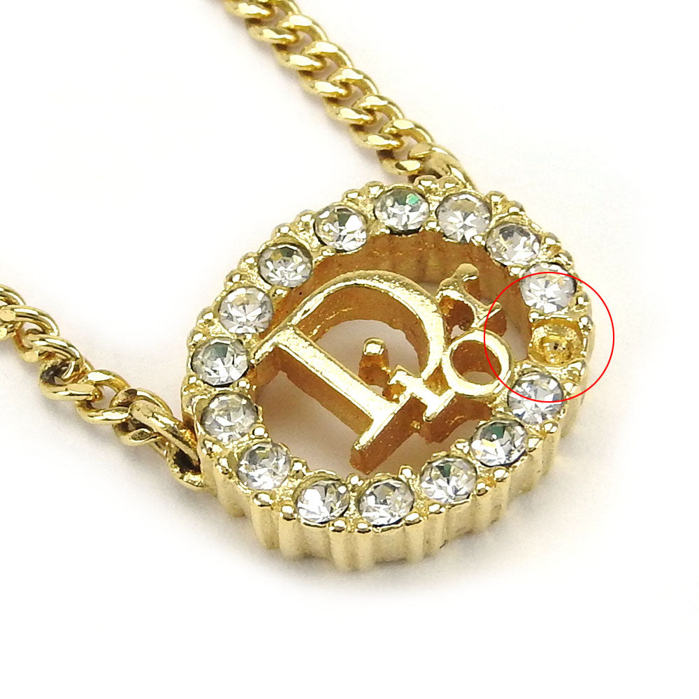 Christian Dior Metal Necklace Gold Plated