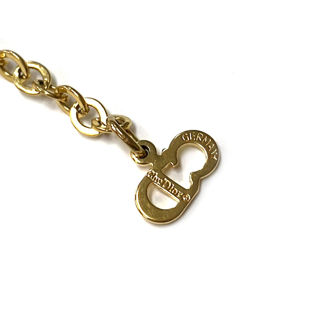 Christian Dior Metal Necklace Gold Plated