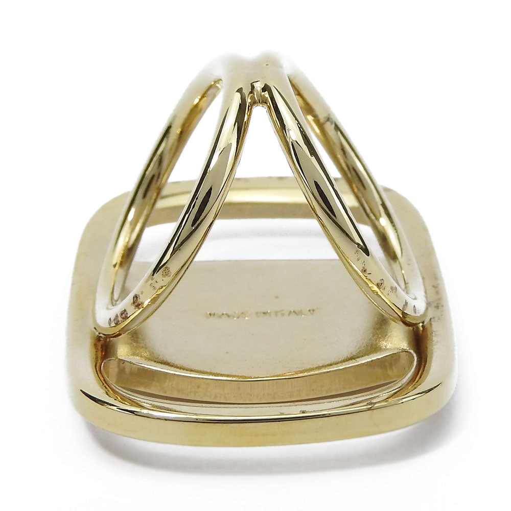 Salvatore Ferragamo Metal Scarf Ring Gold