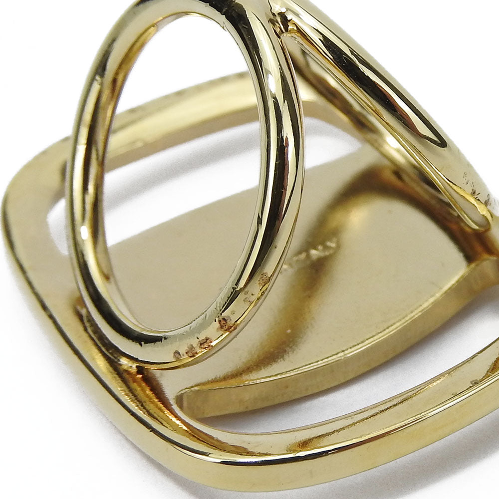 Salvatore Ferragamo Metal Scarf Ring Gold