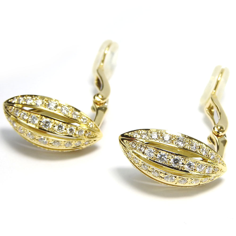 Tasaki K18YG Diamond Earrings