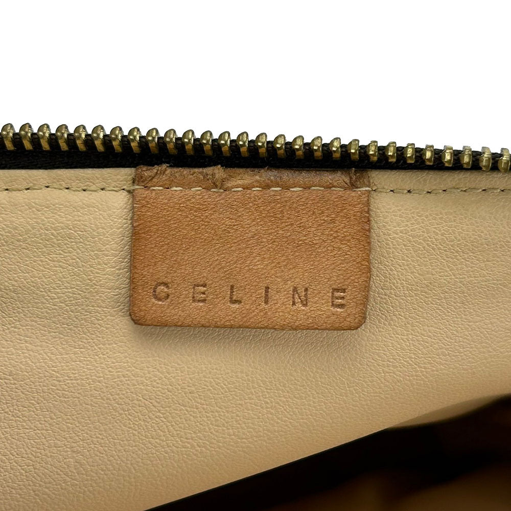 Celine PVC Leather Brown Makeup Pouch