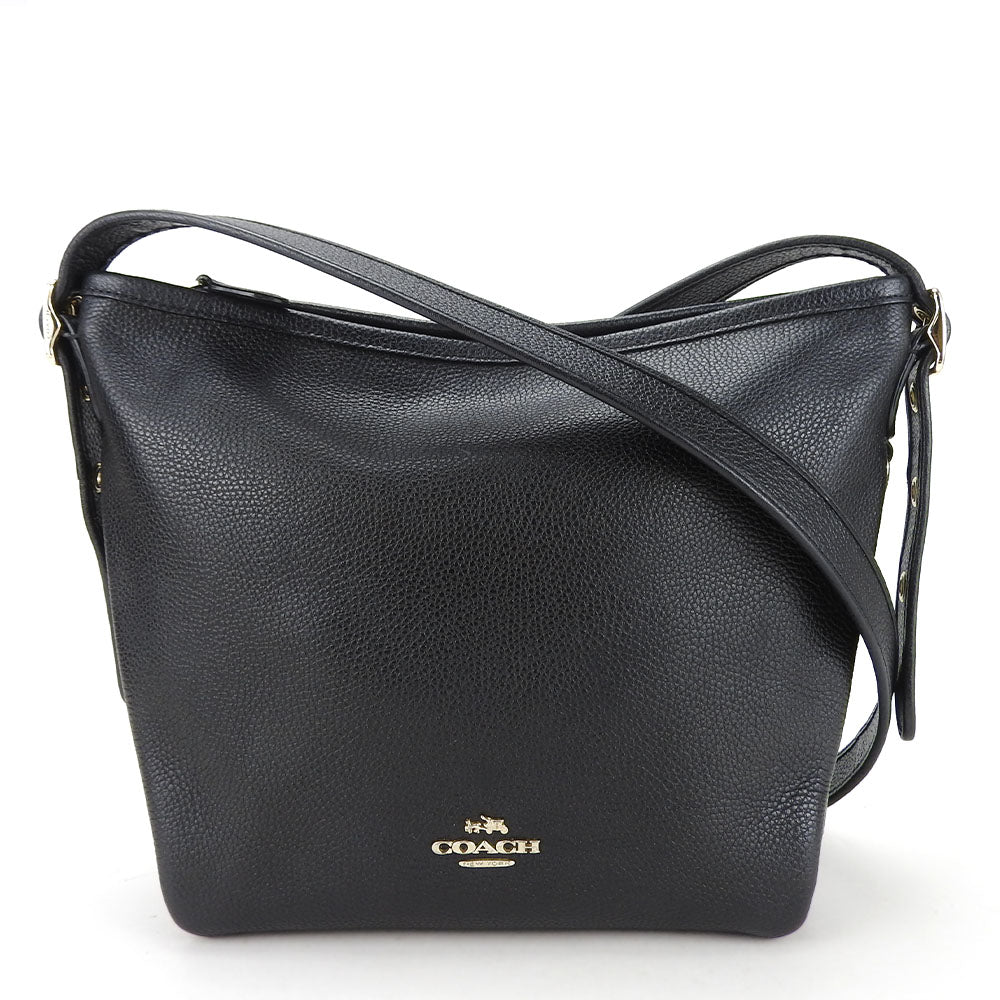 Coach Leather Shoulder Bag 36536 Black