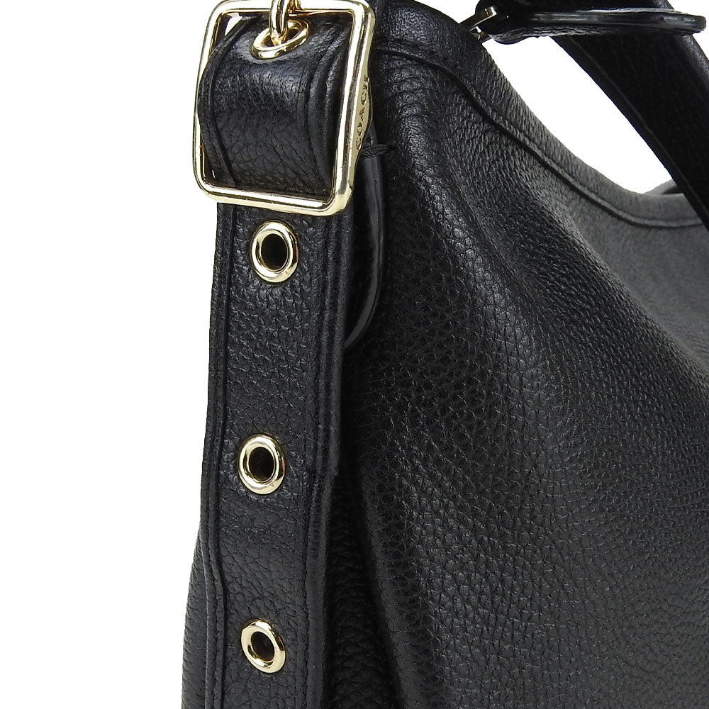 Coach Leather Shoulder Bag 36536 Black