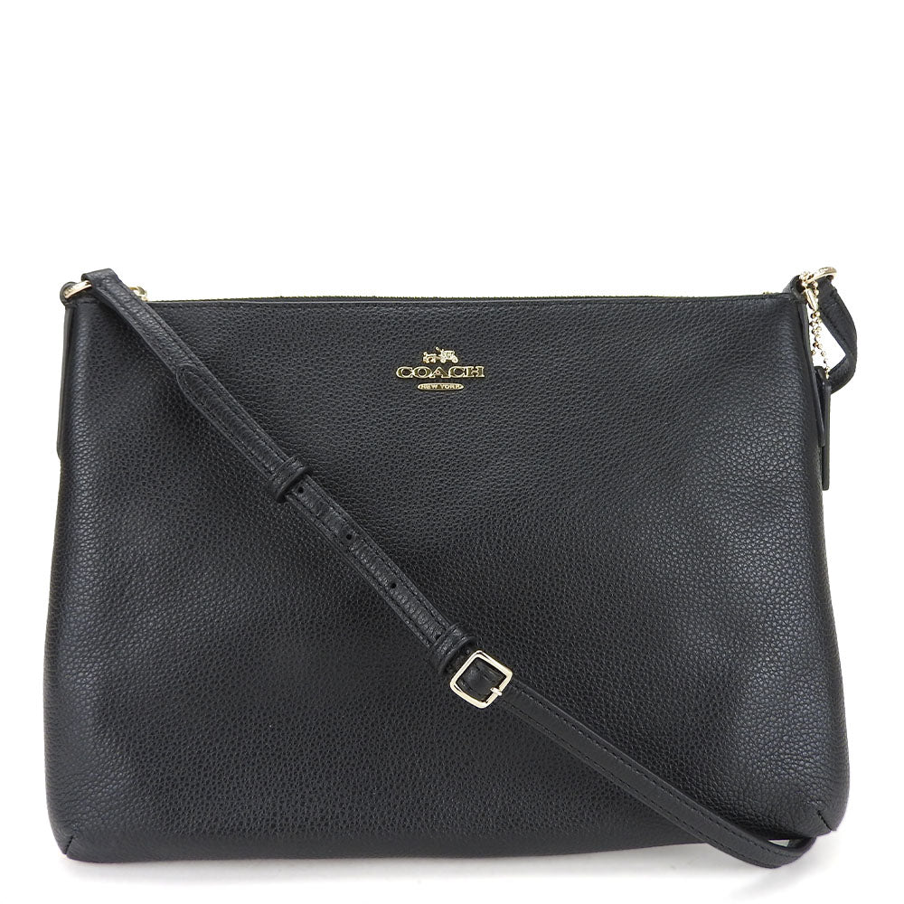 USED COACH Leather Shoulder Bag 63929 Black