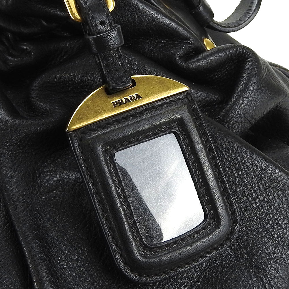 Prada Leather Shoulder Bag Black