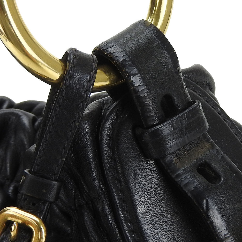 Prada Leather Shoulder Bag Black