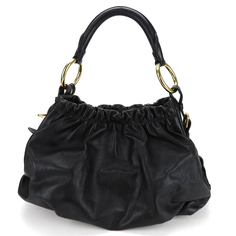 Prada Leather Shoulder Bag Black