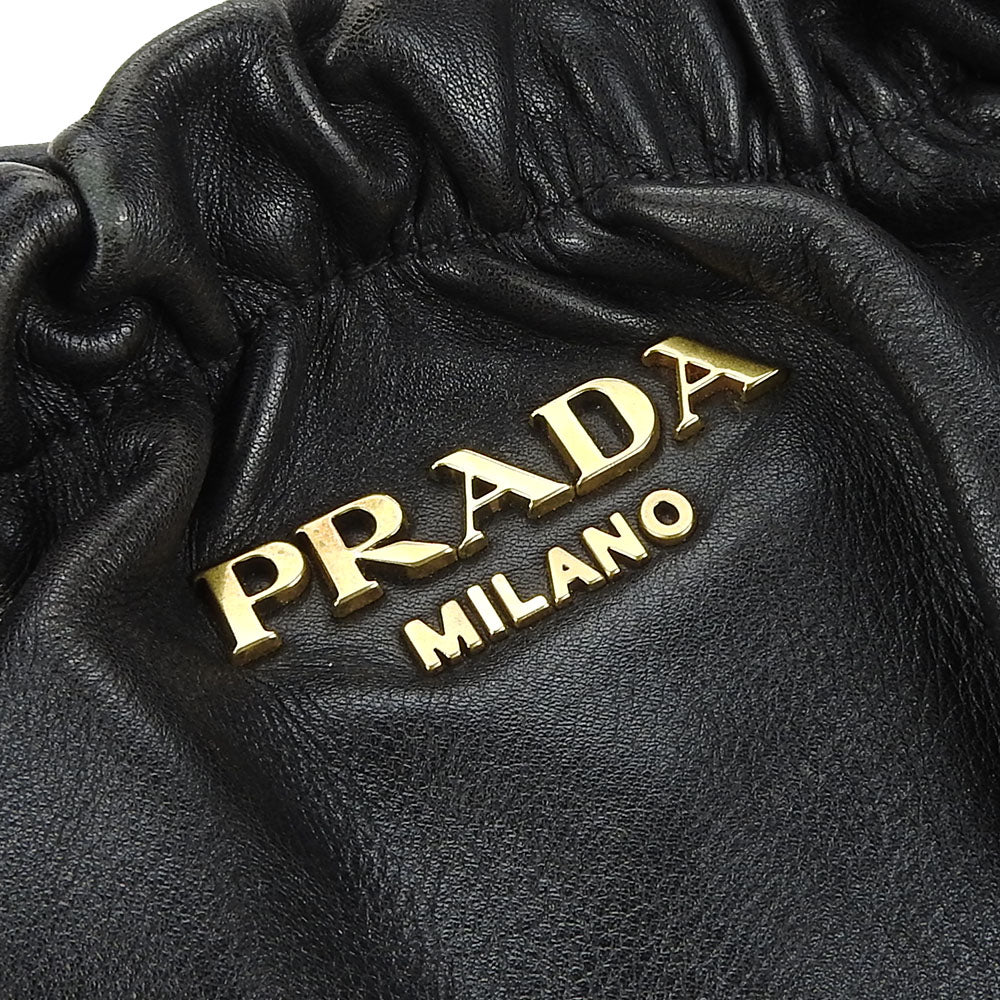 Prada Leather Shoulder Bag Black