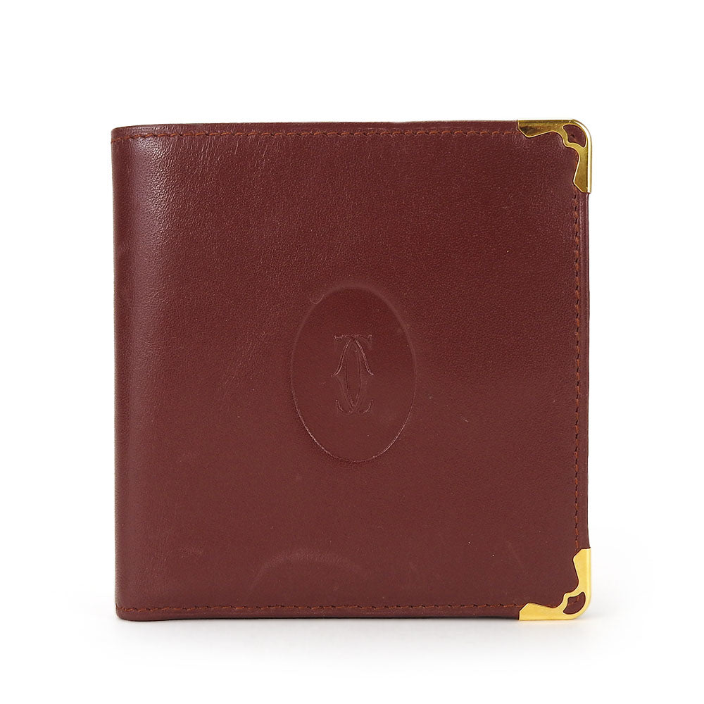 Cartier Bifold Wallet Must Line Calfskin Bordeaux