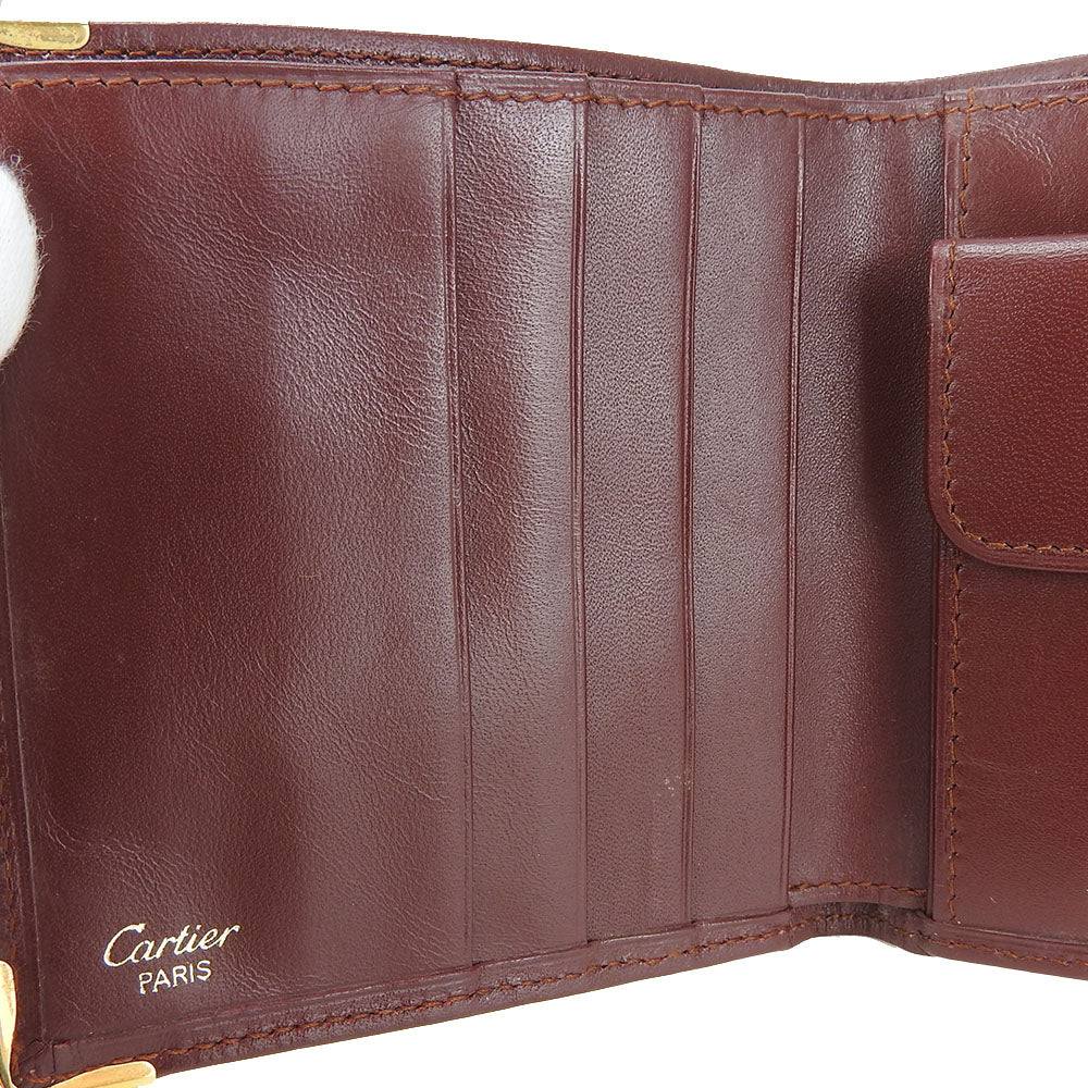 Cartier Bifold Wallet Must Line Calfskin Bordeaux