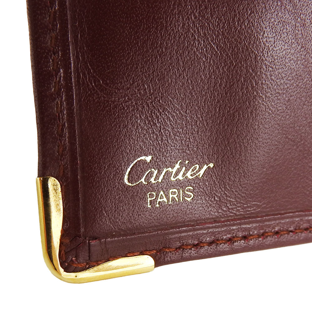 Cartier Bifold Wallet Must Line Calfskin Bordeaux