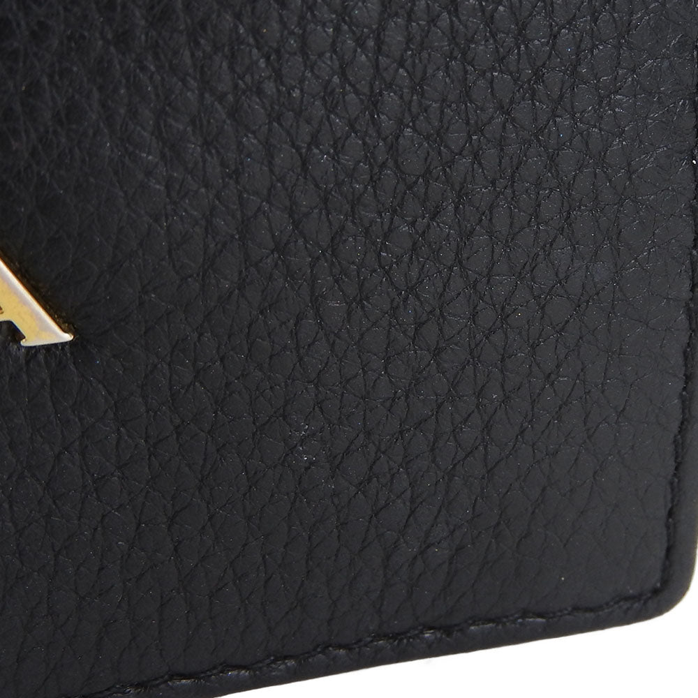 Prada Leather Bifold Wallet Black