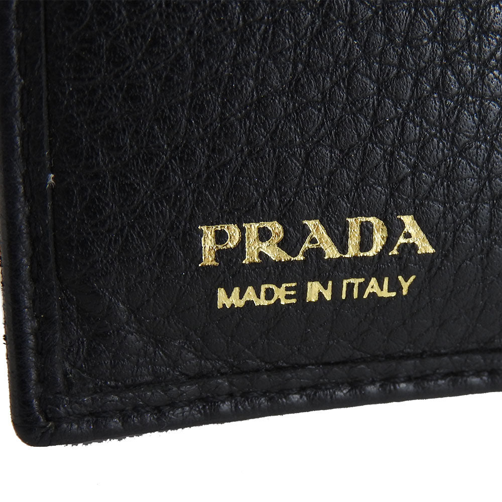 Prada Leather Bifold Wallet Black