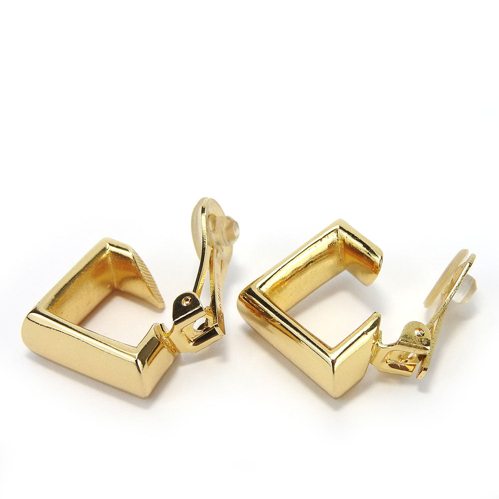 Christian Dior Metal Earrings Gold Plated