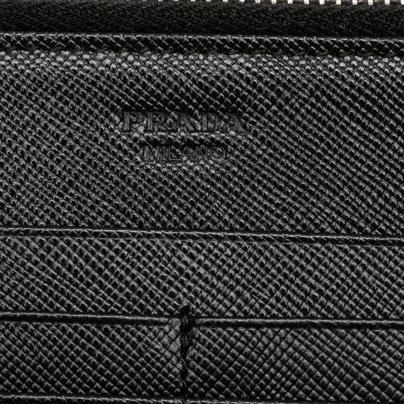 Prada Leather Long Wallet Black