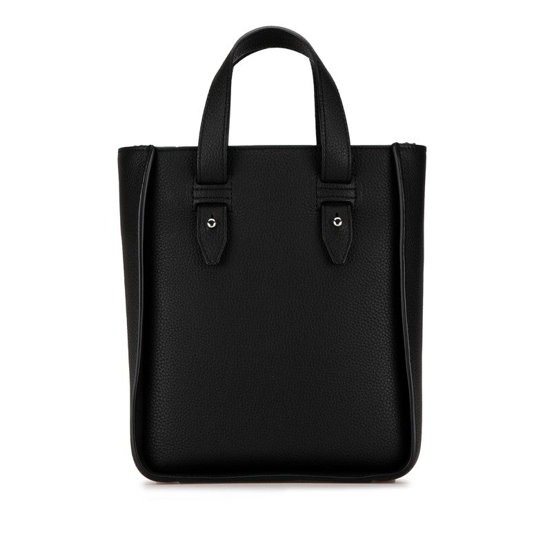 Dior Saddle Mini Tote Bag Calf Leather 2WAY Black