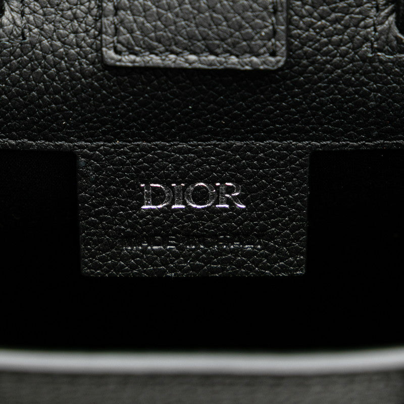 Dior Saddle Mini Tote Bag Calf Leather 2WAY Black