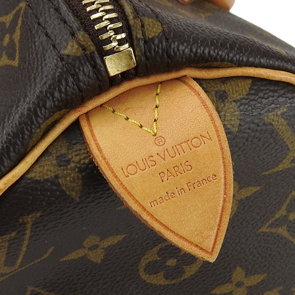 Louis Vuitton Monogram Handbag Speedy 30 Brown