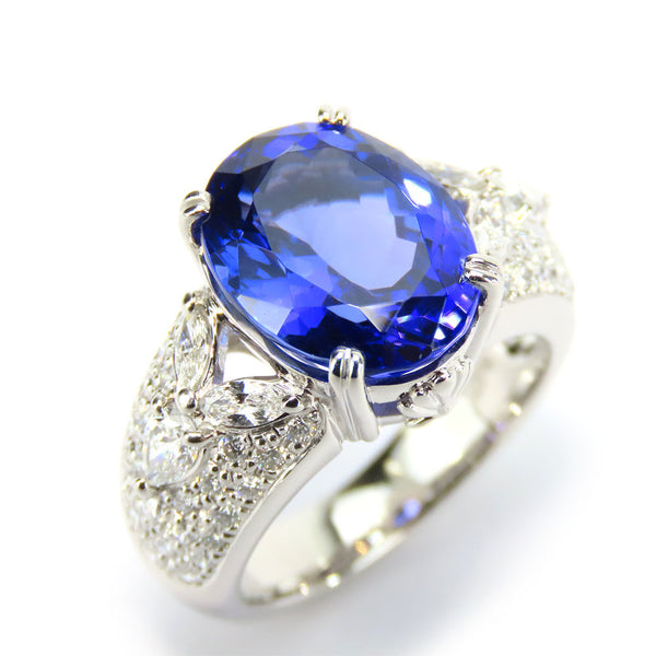 Platinum Tanzanite Diamond Ring
