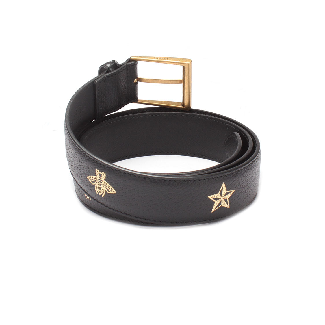 Gucci Bee/Star Leather Belt