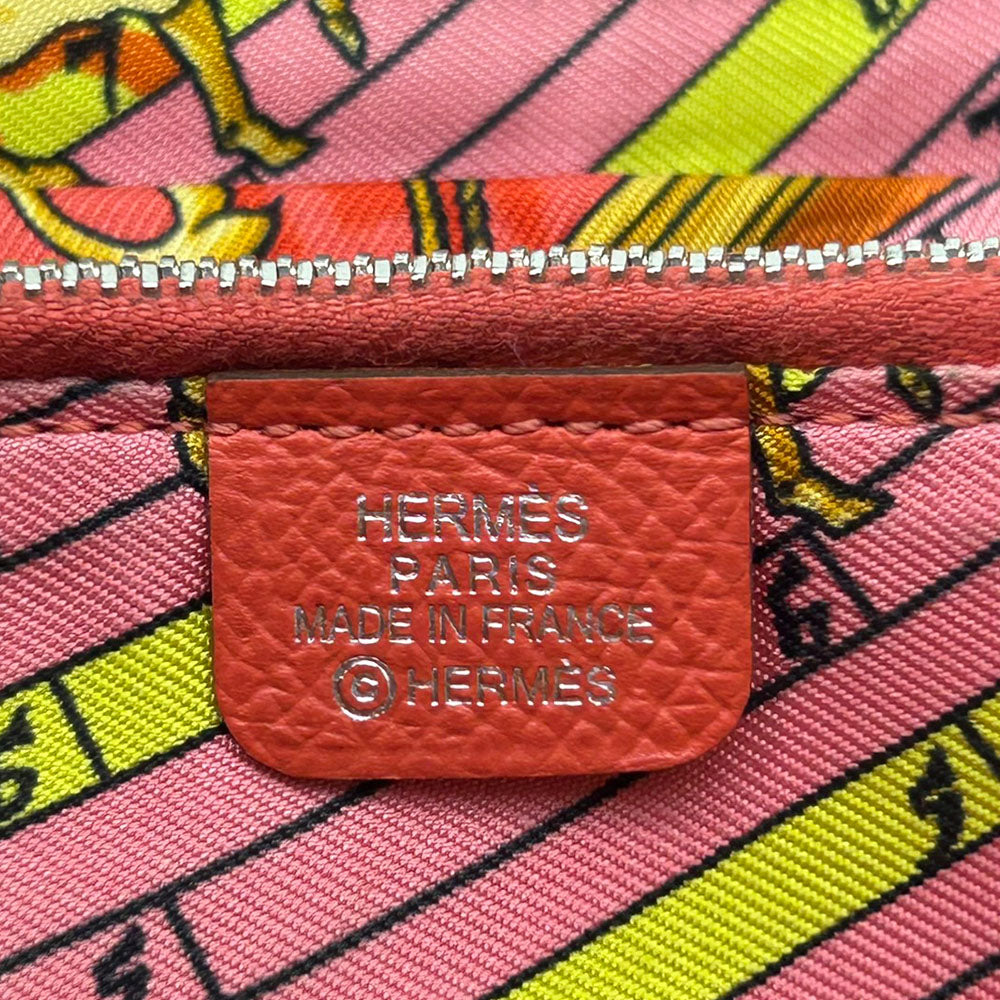 Hermes Azap Long Silk Inn Epsom Pink Wallet