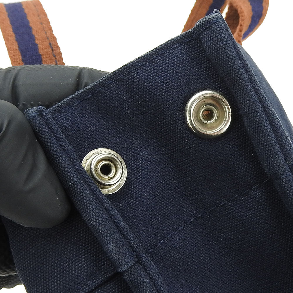 Hermes Canvas Tote Bag Fool Toe PM Navy