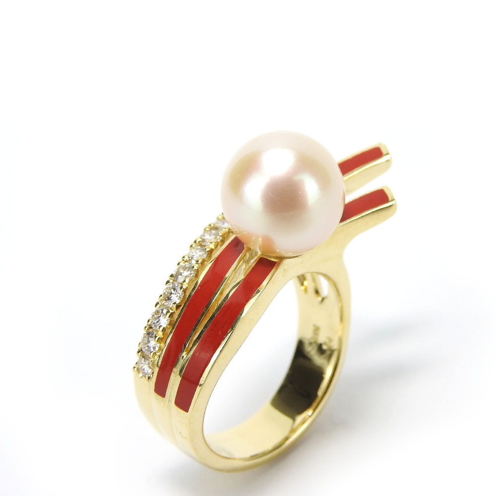 Tasaki K18 Yellow Gold Pearl Ring