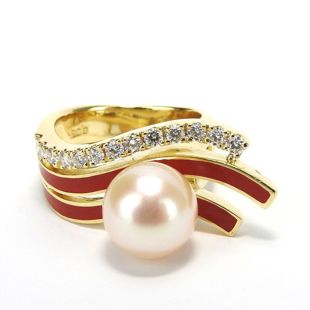 Tasaki K18 Yellow Gold Pearl Ring