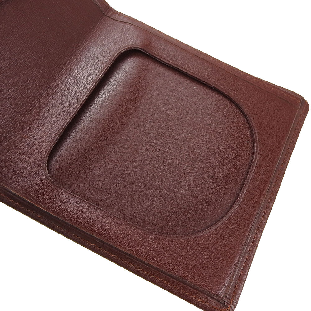 Cartier Leather Bifold Wallet Bordeaux